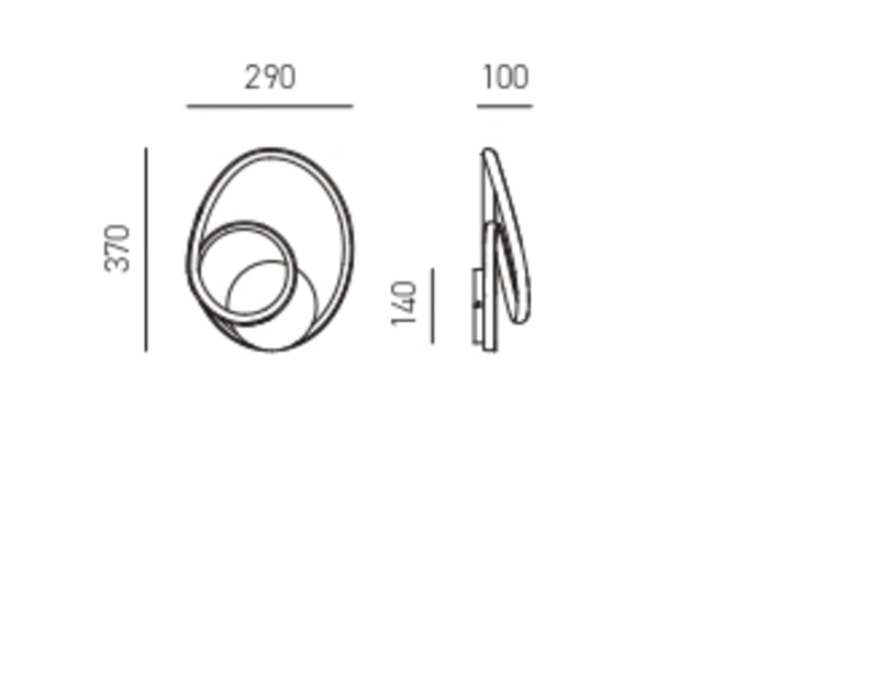 Applique da parete LED bianco Gea Luce DIVA A