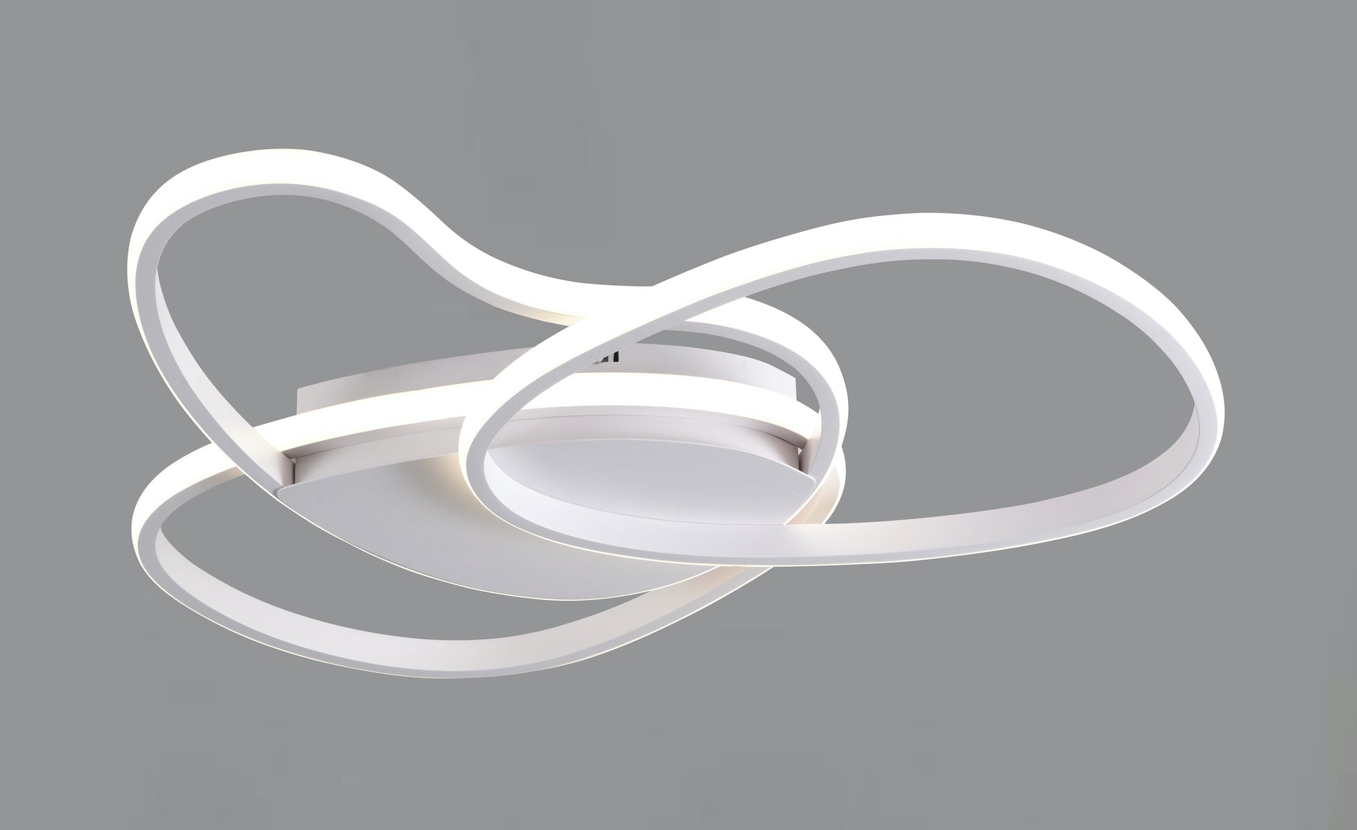Plafoniera LED, Anelli Incrociati, Nera, Metallo e Acrilico, Favolux ERA-PP-WH Diamant Lux