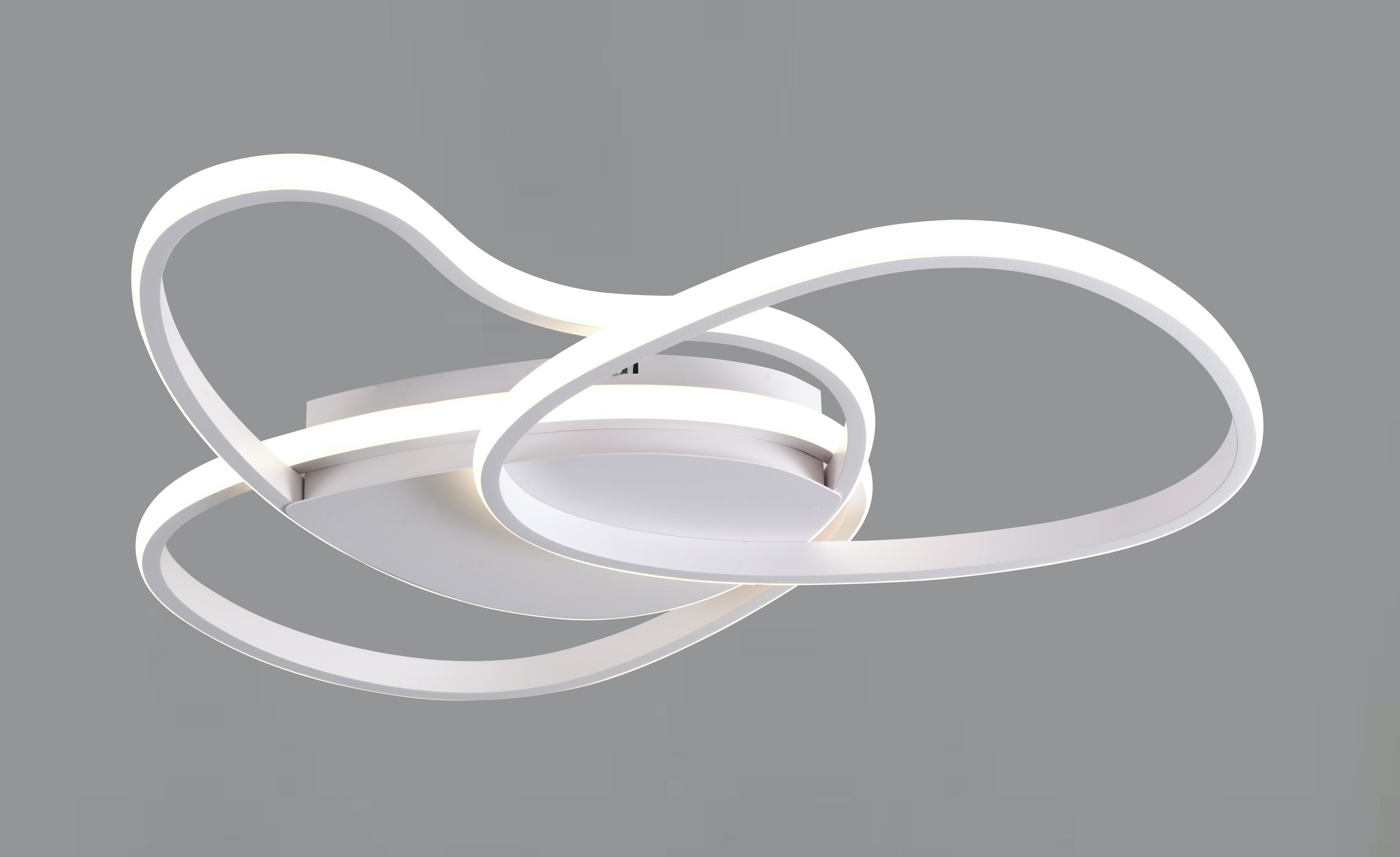 Plafoniera LED, Anelli Incrociati, Nera, Metallo e Acrilico, Favolux ERA-PP-WH Diamant Lux