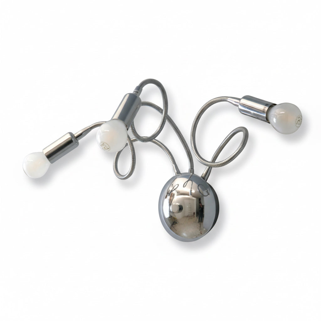 Applique da parete con braccio flessibile cromato Diamantlux ELISA A3