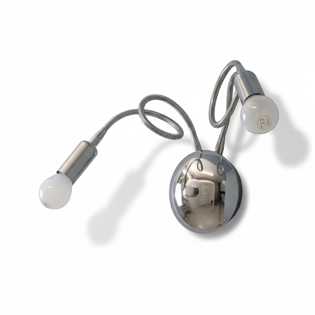 Applique da parete con braccio flessibile cromato Diamantlux ELISA A2