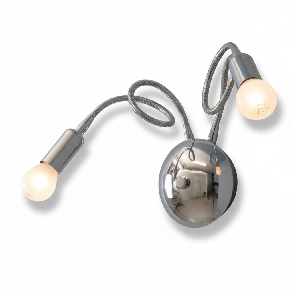 Applique da parete con braccio flessibile cromato Diamantlux ELISA A2