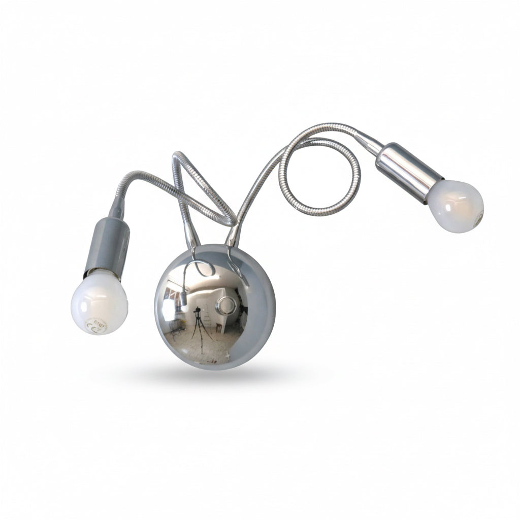 Applique da parete con braccio flessibile cromato Diamantlux ELISA A2