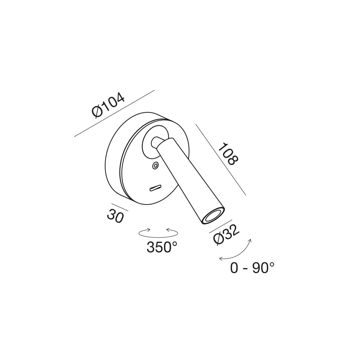 Faretti Camera da Letto Comodino LED Gea Luce Orientabili