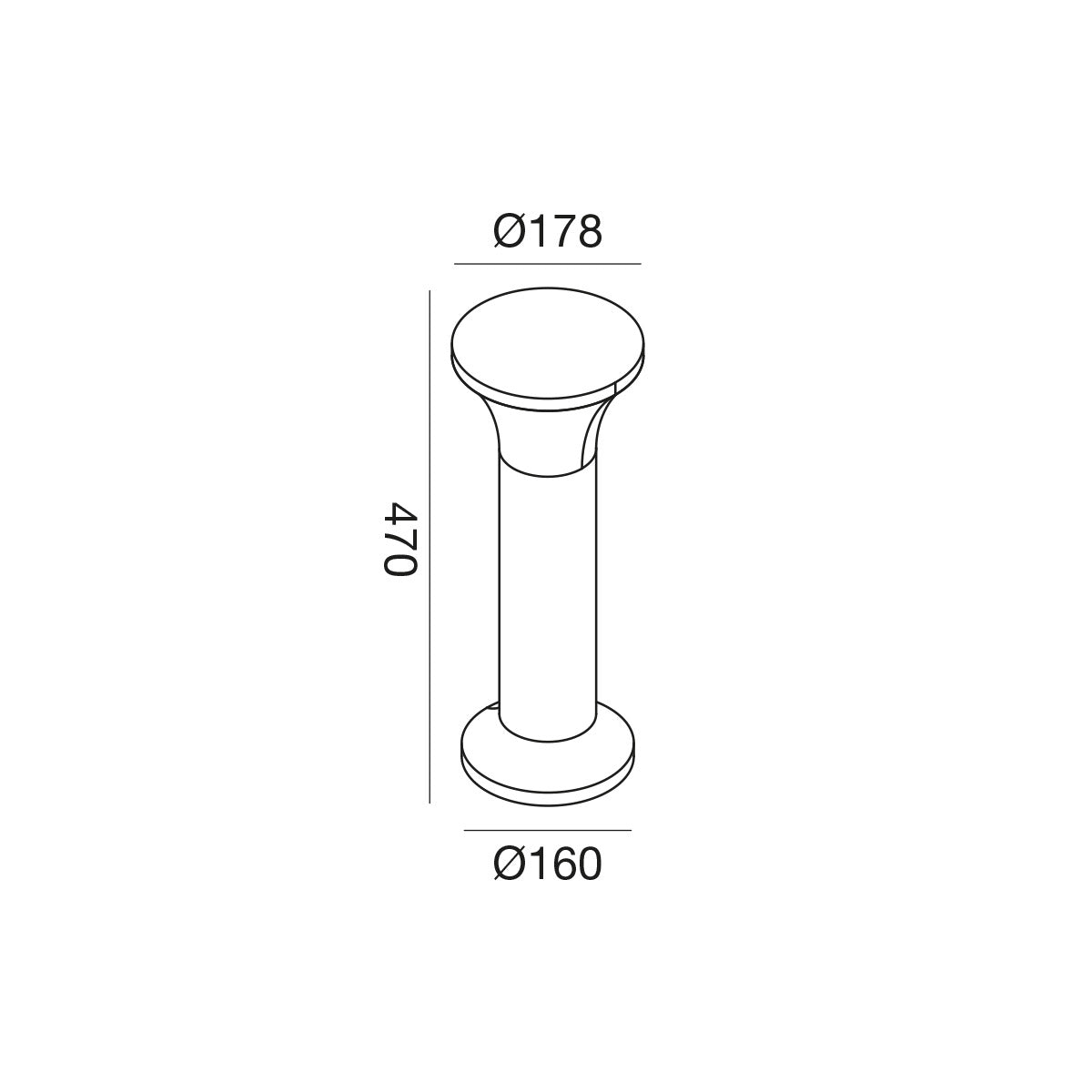 Paletto E27 antracite anticorrosione H47cm GES2270