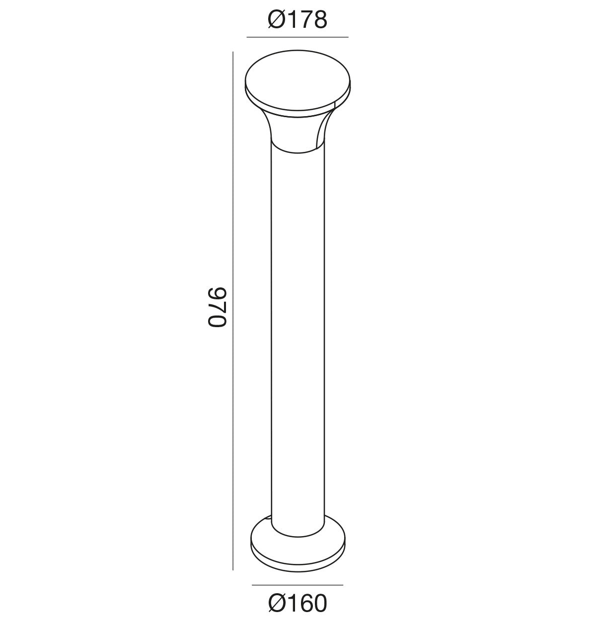 Paletto E27 antracite anticorrosione H97cm GES2271