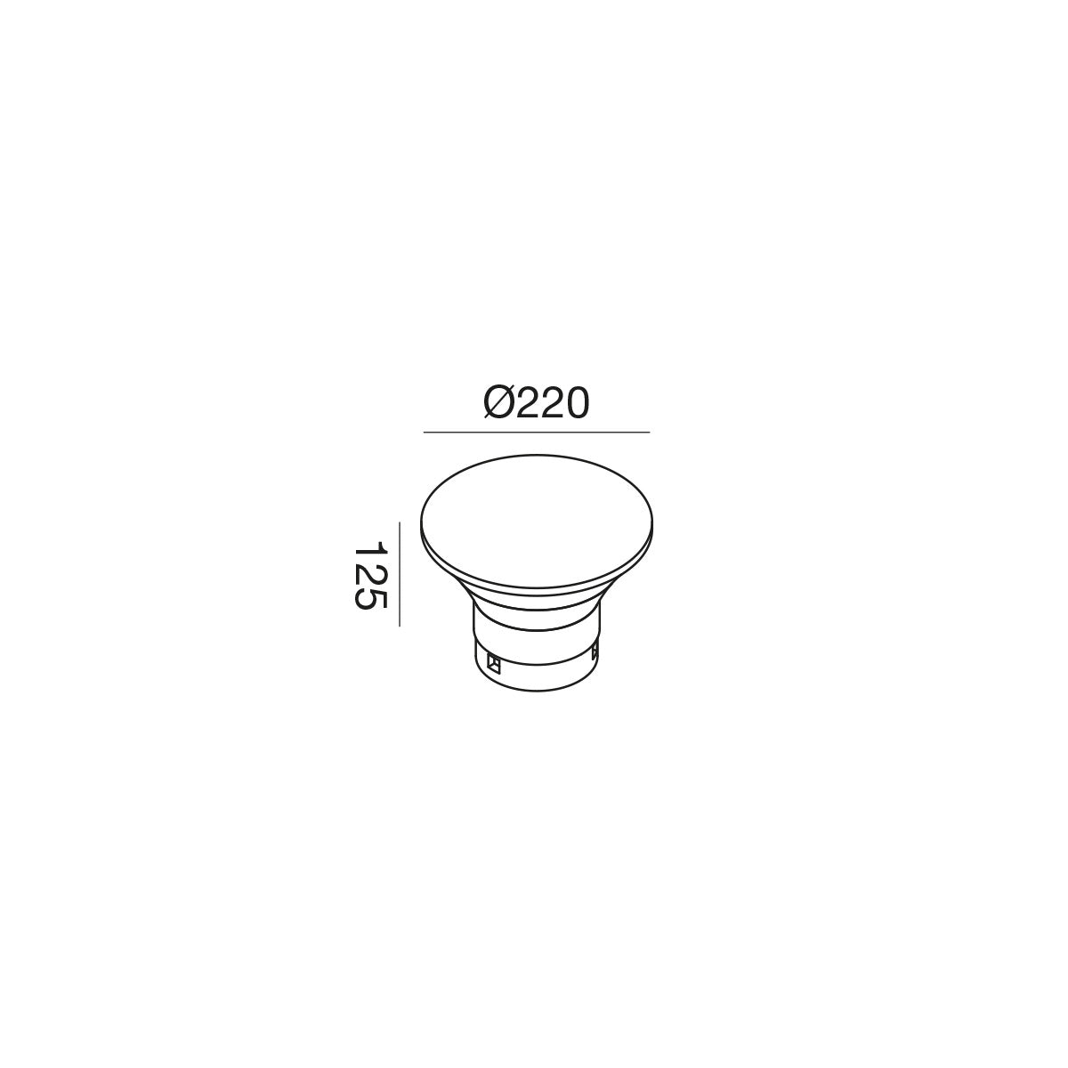 Testa paletto modulare LED Marrone 360° GES2381
