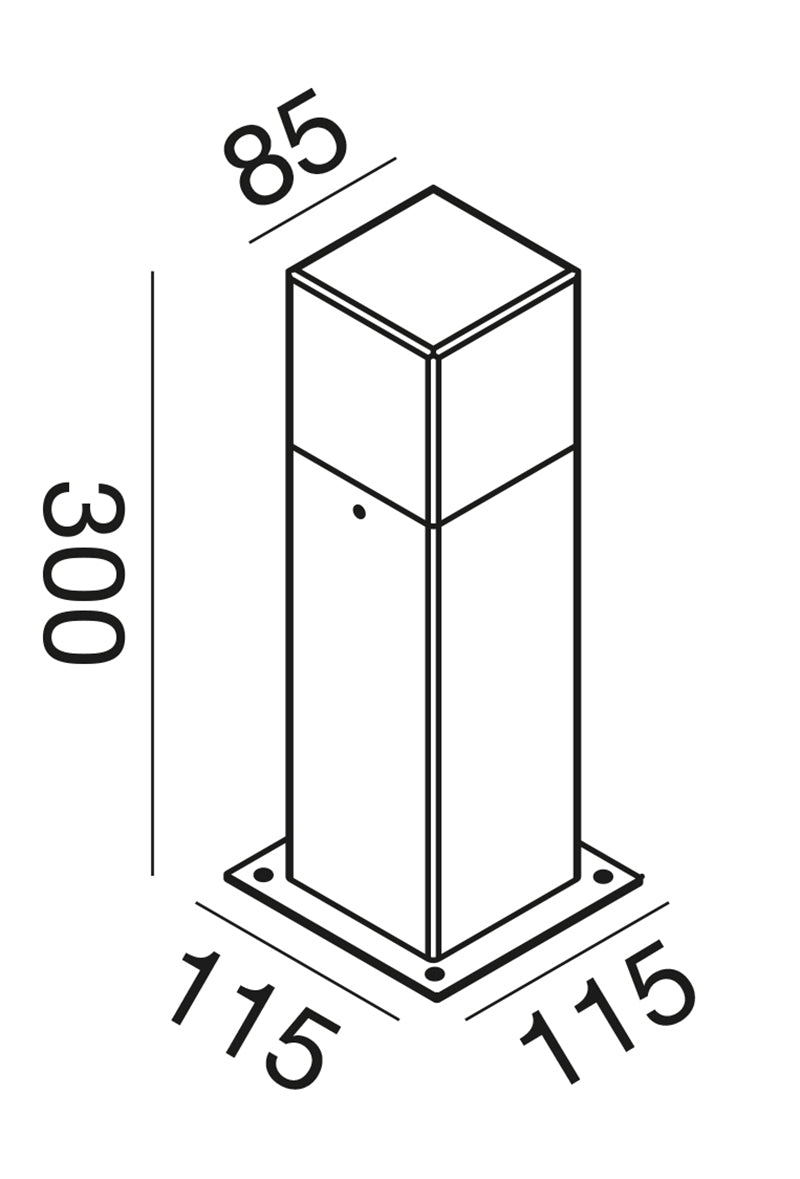 Paletto E27 Ruggine H30cm GES421