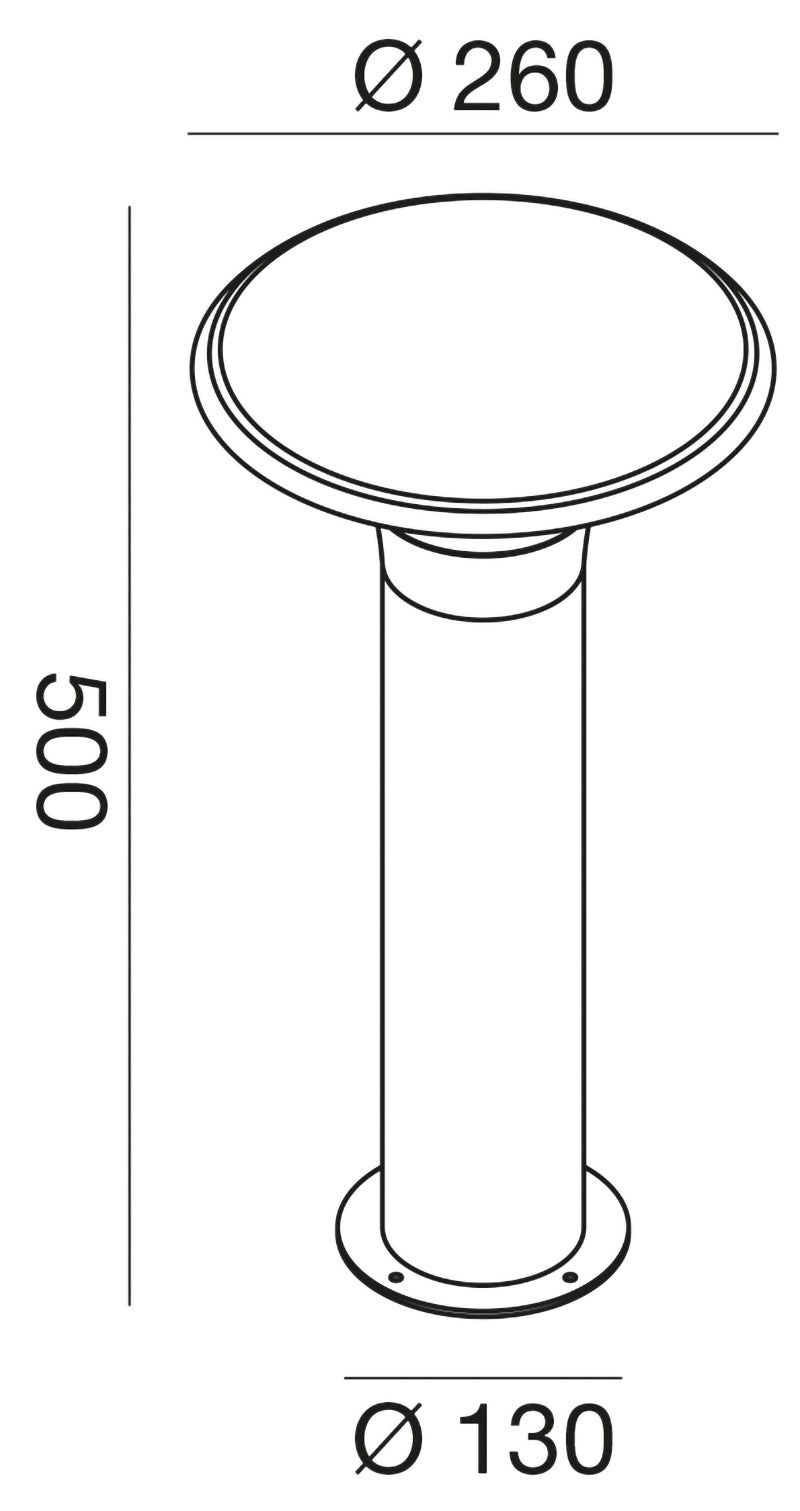 Lampioncino da giardino ruggine E27 GES521 Gea Luce