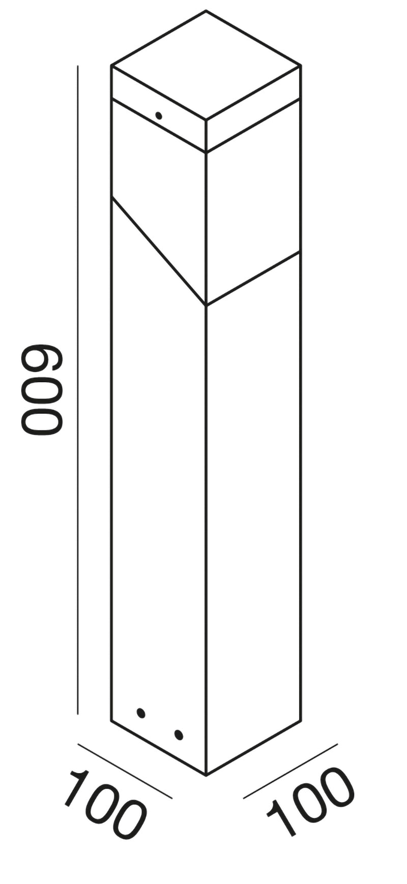 Paletto E27 Grigio Antracite H60cm GES610