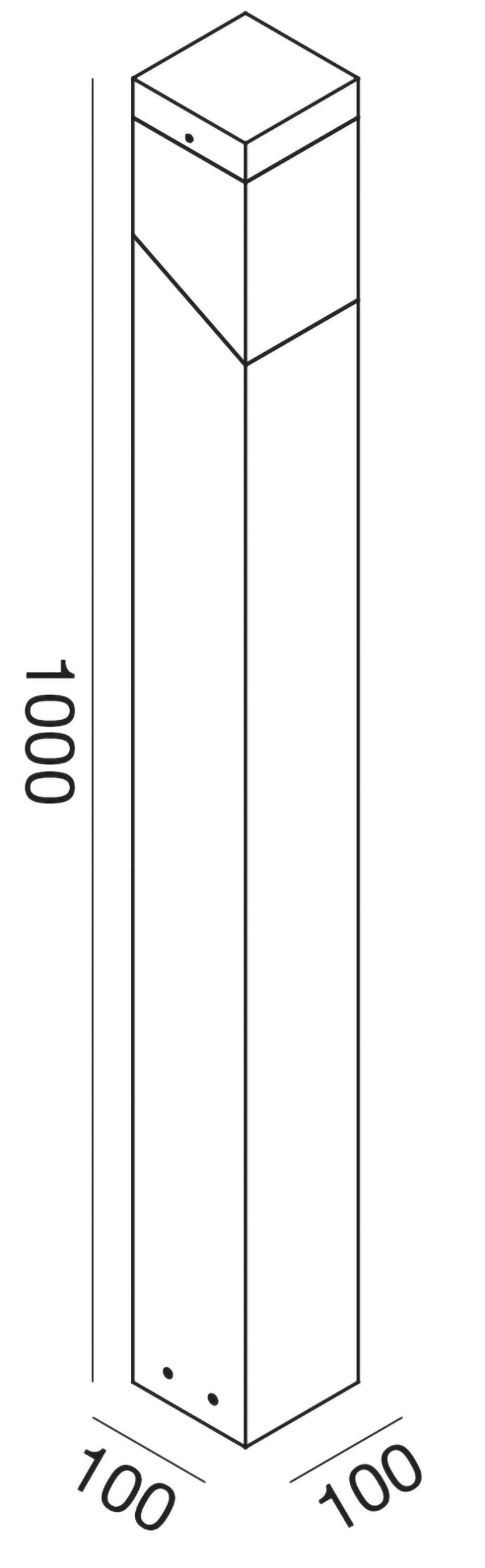 Paletto E27 Grigio Antracite H100cm GES611