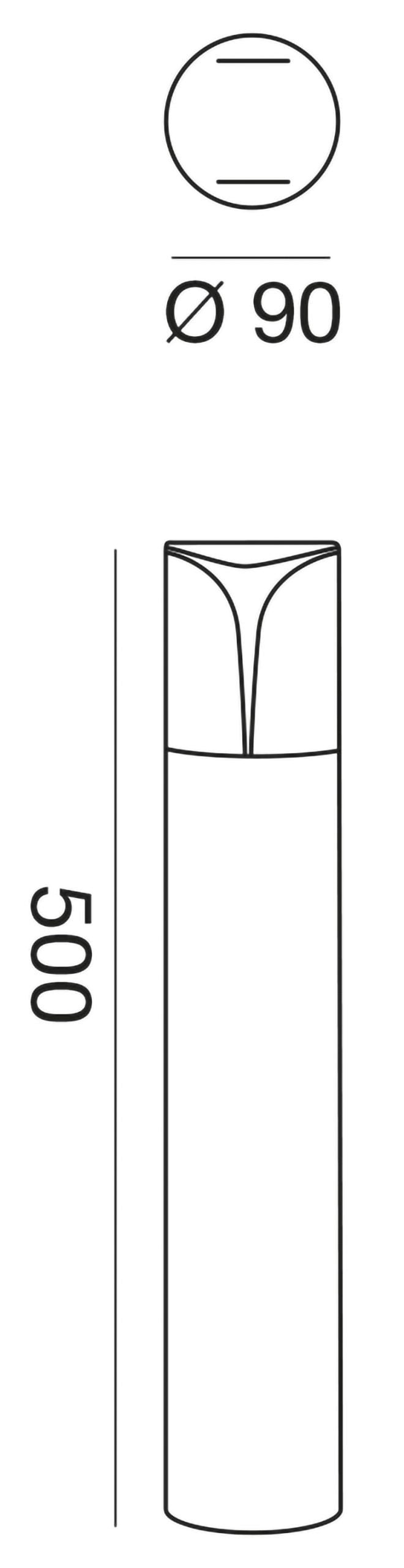 Paletto E27 Grigio Antracite H50cm GES731