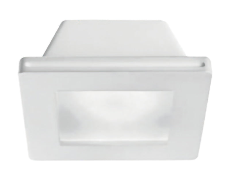 Faretto da Incasso in Gesso Quadrato a Scomparsa con Vetro - GFA594