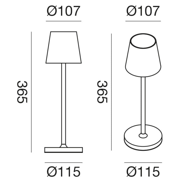 Lampada da tavolo a batteria ricaricabile LED Dimmerabile - Favolux Aura