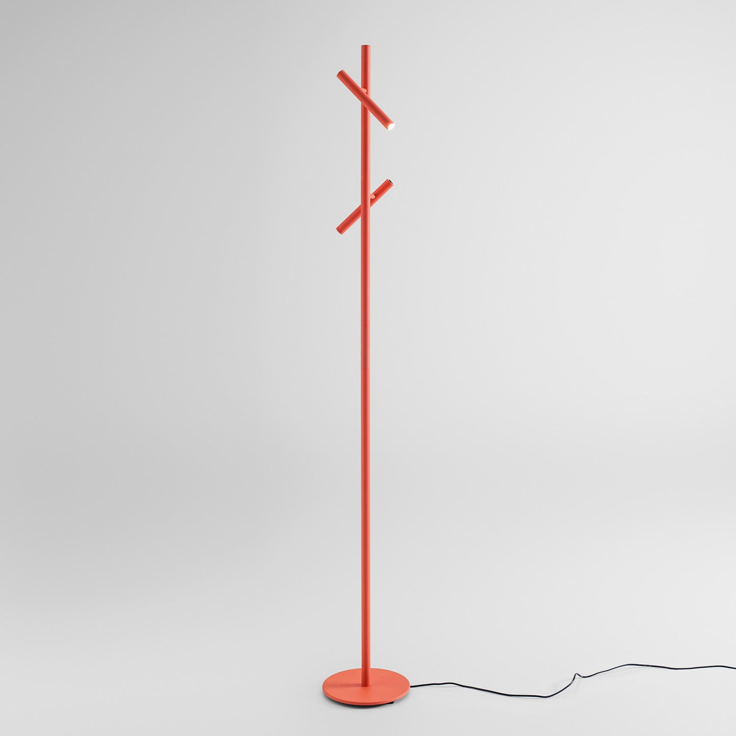 Piantana LED Doppio Spot Orientabile 350° Dimmerabile Arancio Bruciato – Gea Luce GPIA40