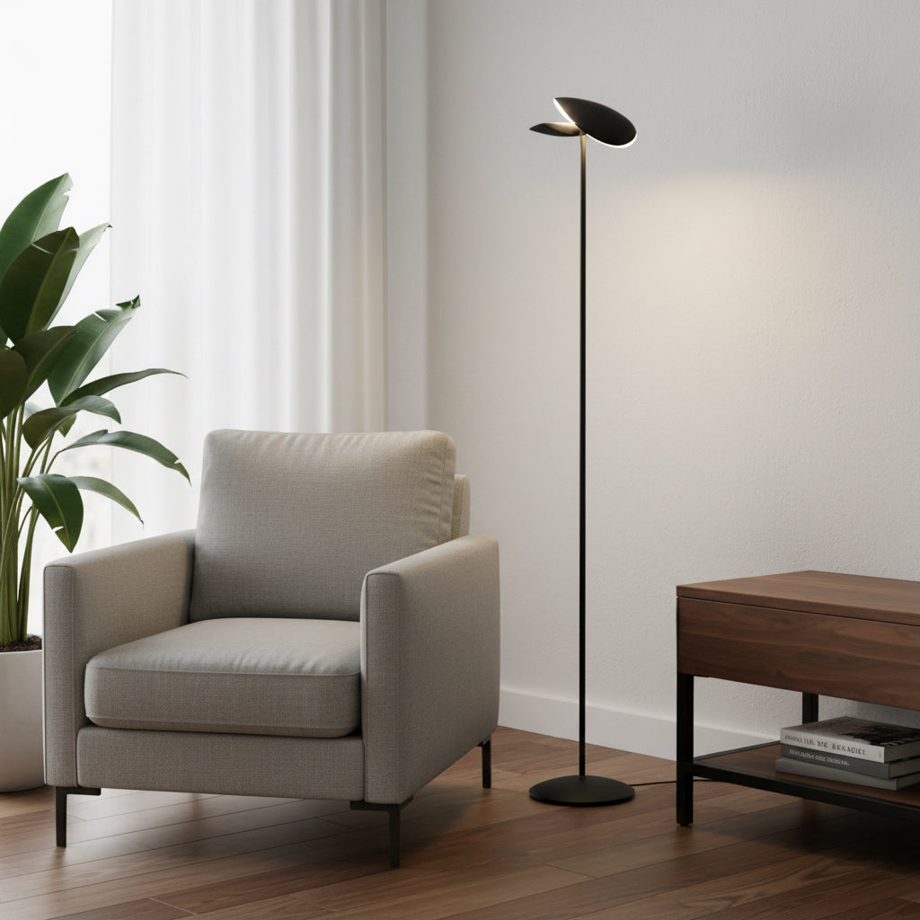 Piantana LED Dimmerabile Doppia Rotazione 28W Gea Luce GPIN01-GPIB01