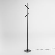 Piantana LED Doppio Spot Orientabile 350° Dimmerabile Nero Opaco – Gea Luce GPIN40