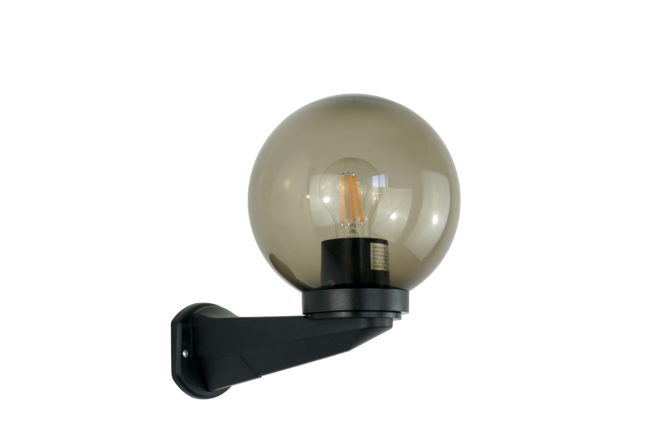 Applique sfera da esterno Ø20 cm PMMA E27 fumé Diamantlux
