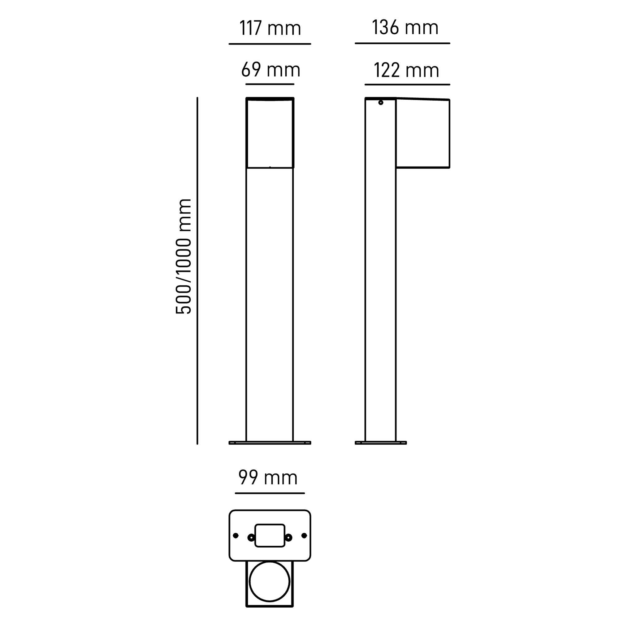 Bollard da Giardino Ibiza 50cm GU10 IP65 - Bot Lighting