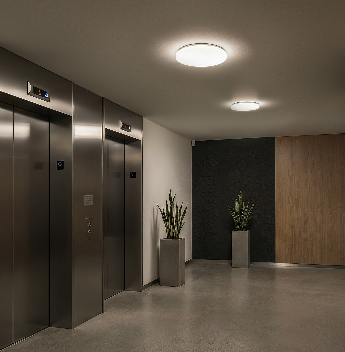 Plafoniera LED Tonda CCT 12W, 18W o 24W IP20 con Base in Metallo – ambientazione