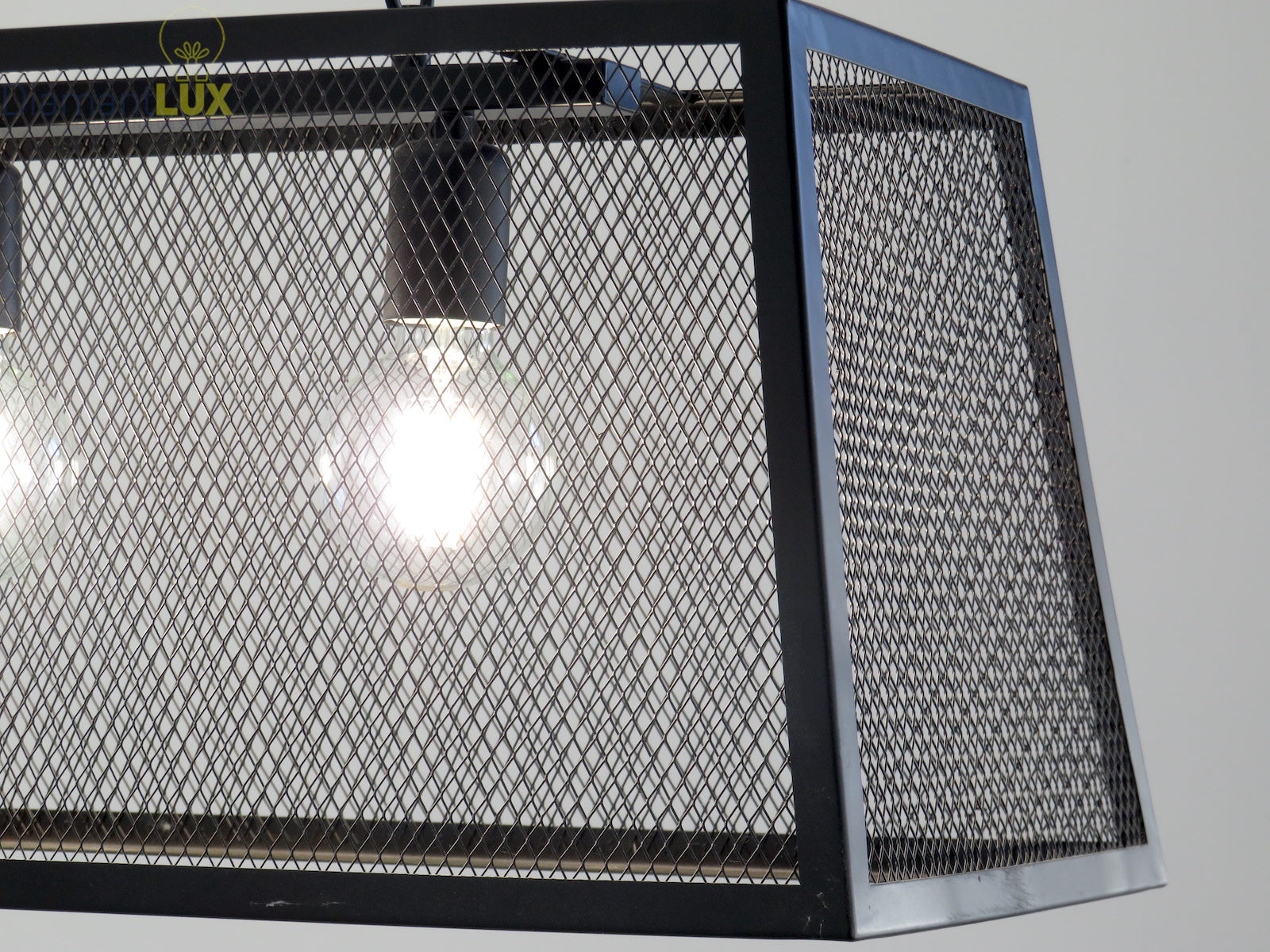 Lampadario Industriale 3 Luci metallo nero Diamantlux Jean S3