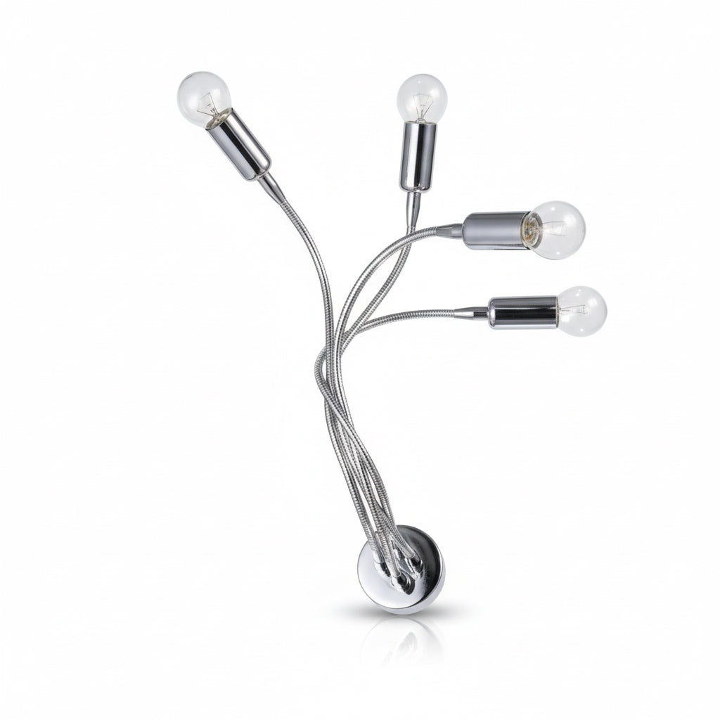 Applique moderna braccio flessibile cromato lucido Diamantlux LIVIA-A4