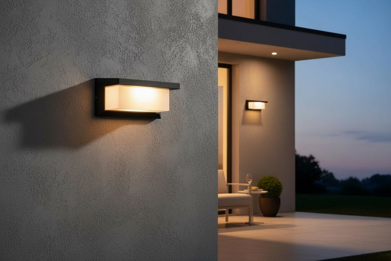 Applique da esterno IP65 nero E27 Spacelux 28895