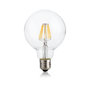 Lampadina filamento led Globo G95 E27 vetro trasparente