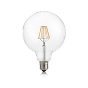 Lampadina filamento led Globo G125 E27 vetro trasparente