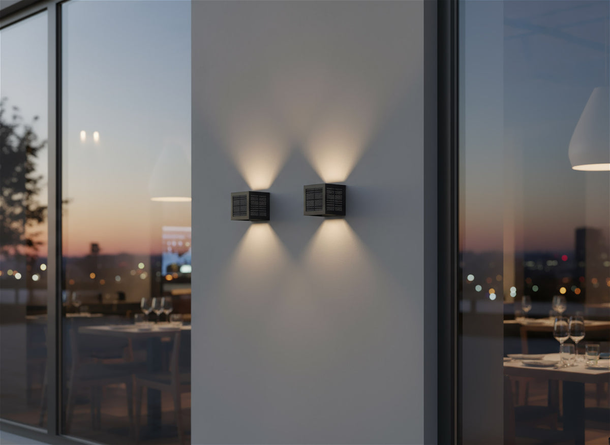 Applique solare da esterno vista laterale - Bot Lighting MARBELLA10SUN