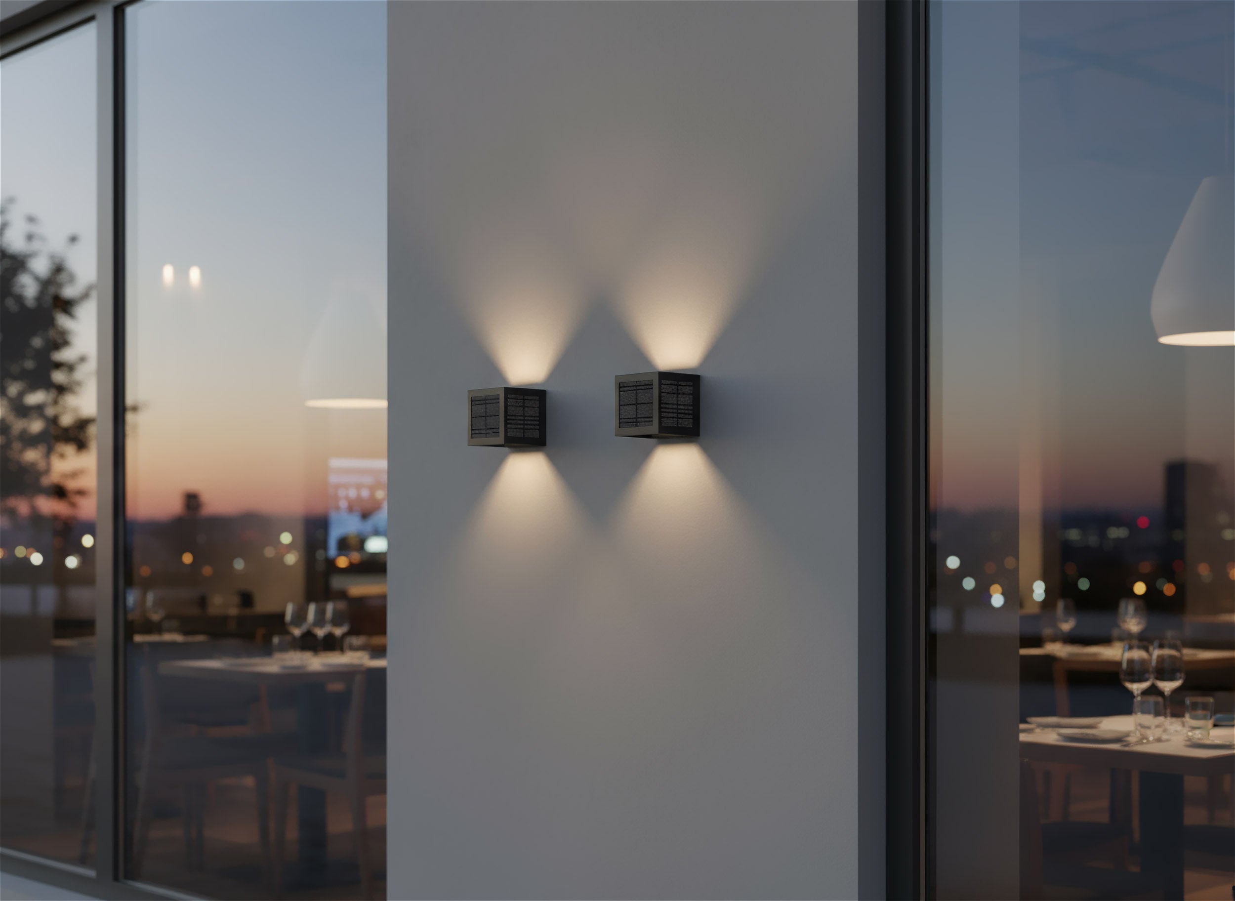 Applique solare da esterno vista laterale - Bot Lighting MARBELLA10SUN
