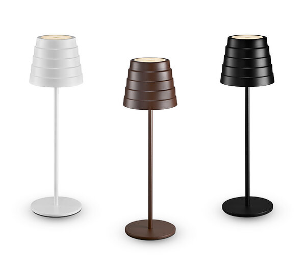 Lampada da tavolo ricaricabile Maya alluminio - Bot Lighting