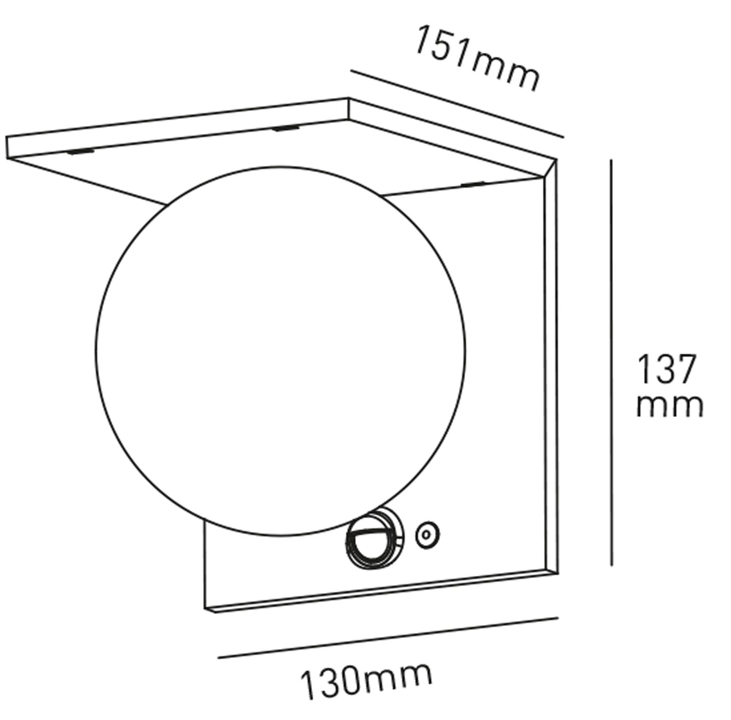 Applique solare da esterno bianco vista frontale - Bot Lighting MOON