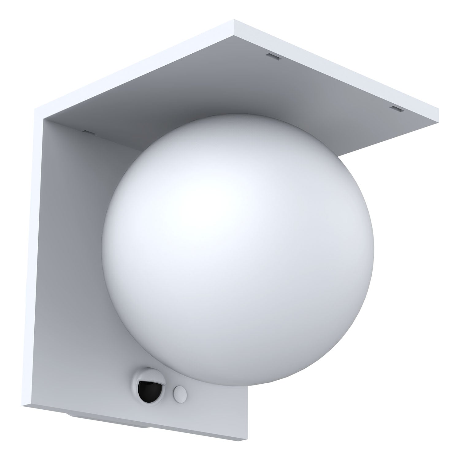 Applique solare da esterno bianco accesa - Bot Lighting MOON
