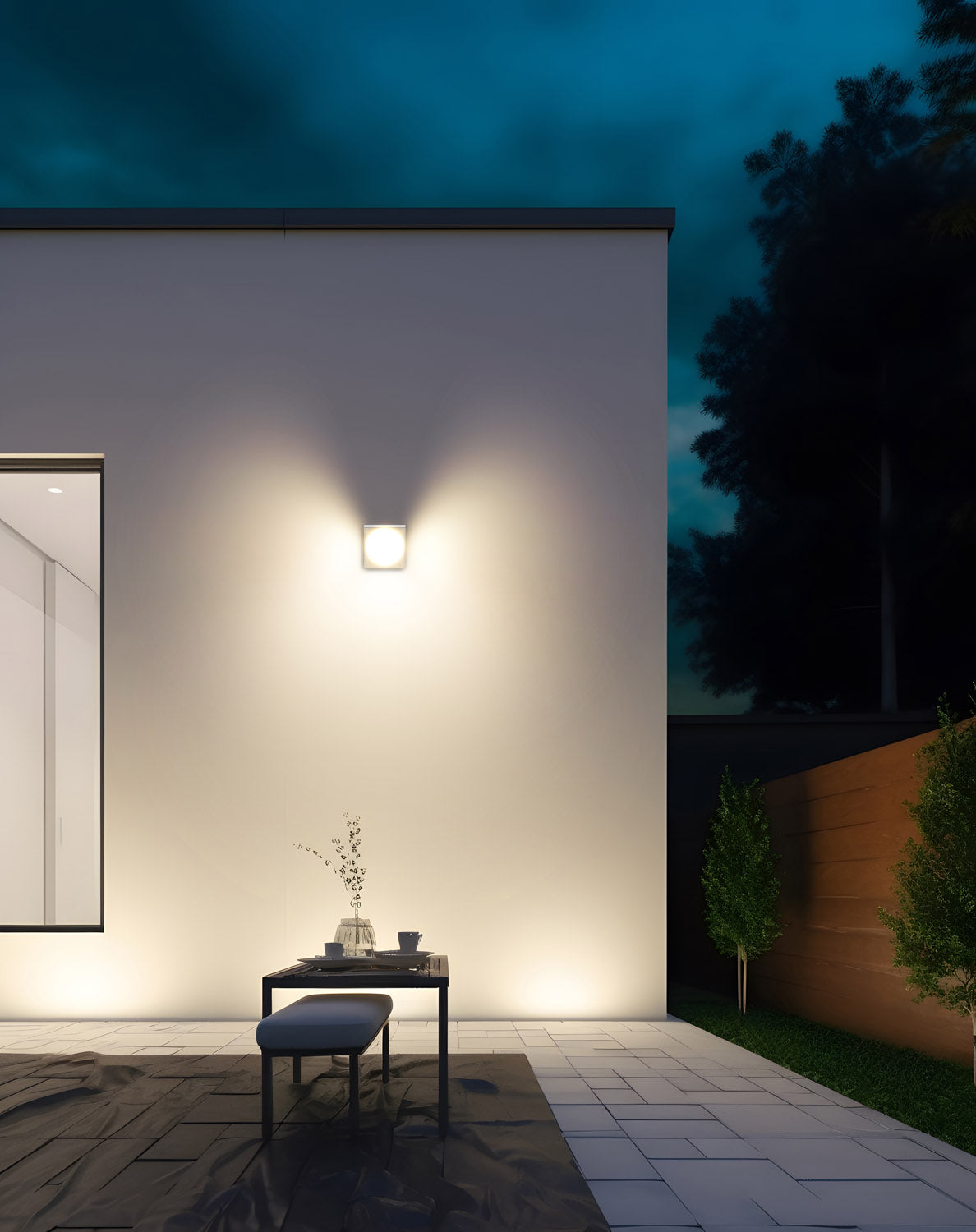 Applique solare da esterno bianco dettaglio - Bot Lighting MOON