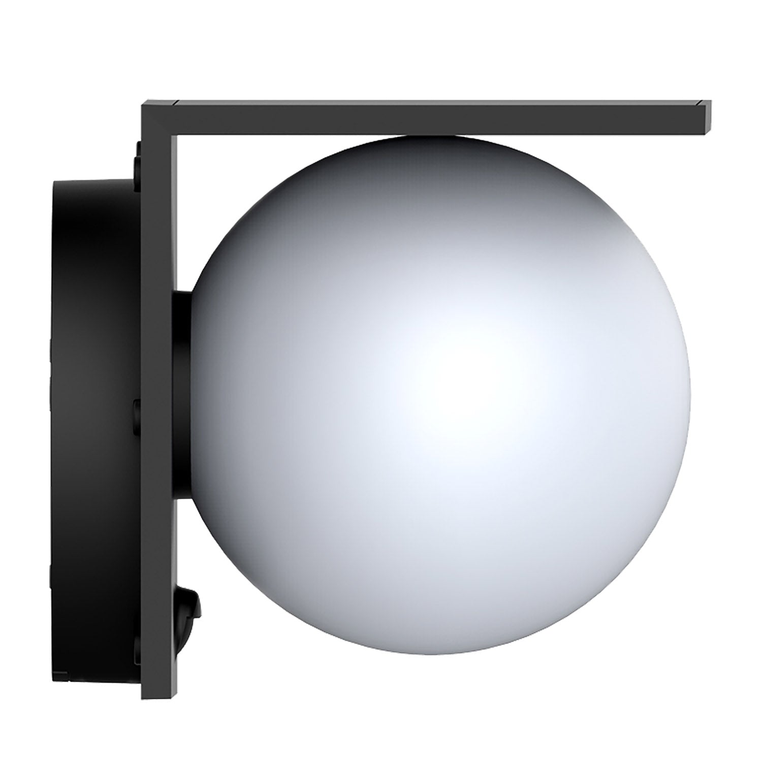 Applique solare da esterno nero vista laterale - Bot Lighting MOON