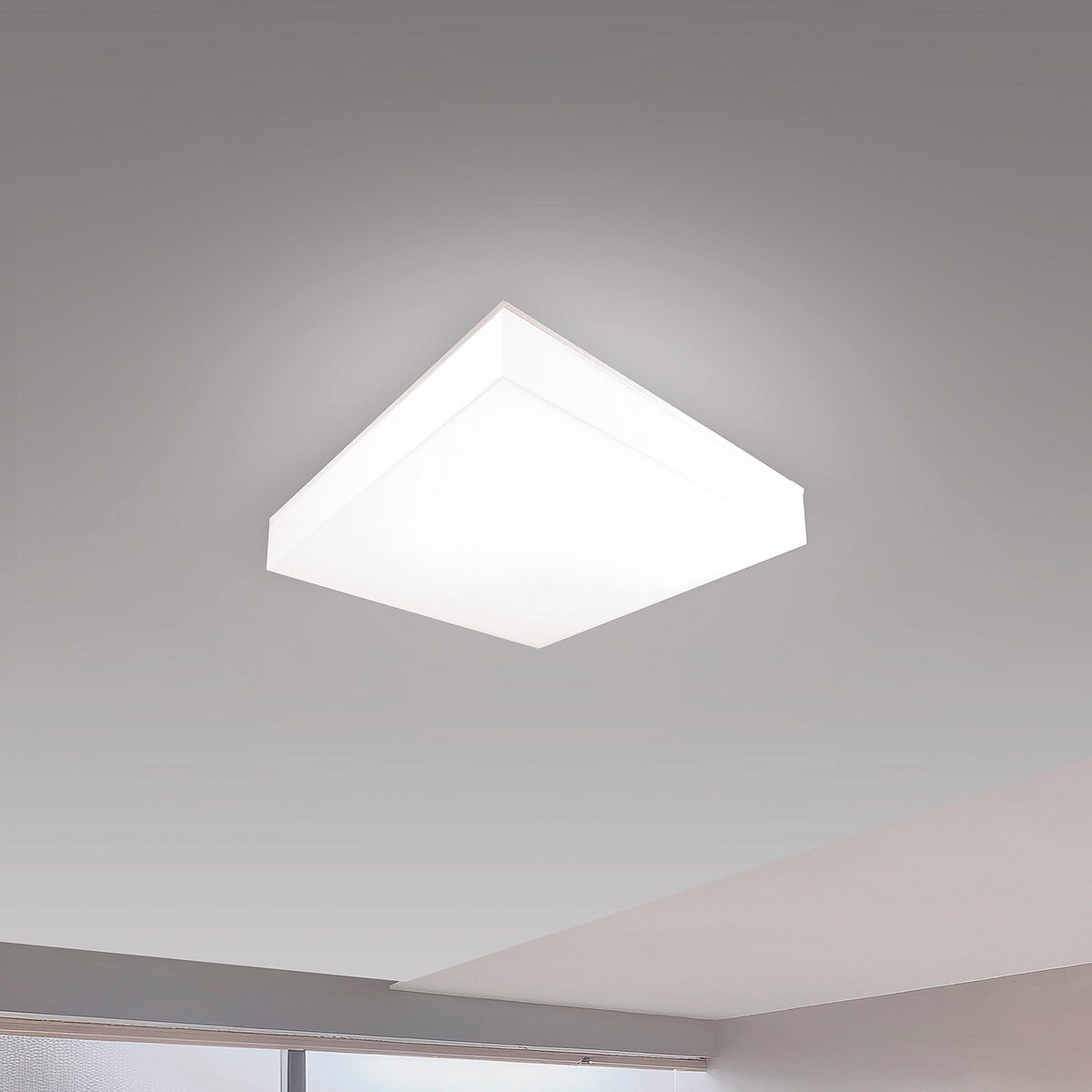 Plafoniera LED Quadrata IP54 CCT e Potenza Selezionabili 12-36W per Esterni e Interni – ambientazione