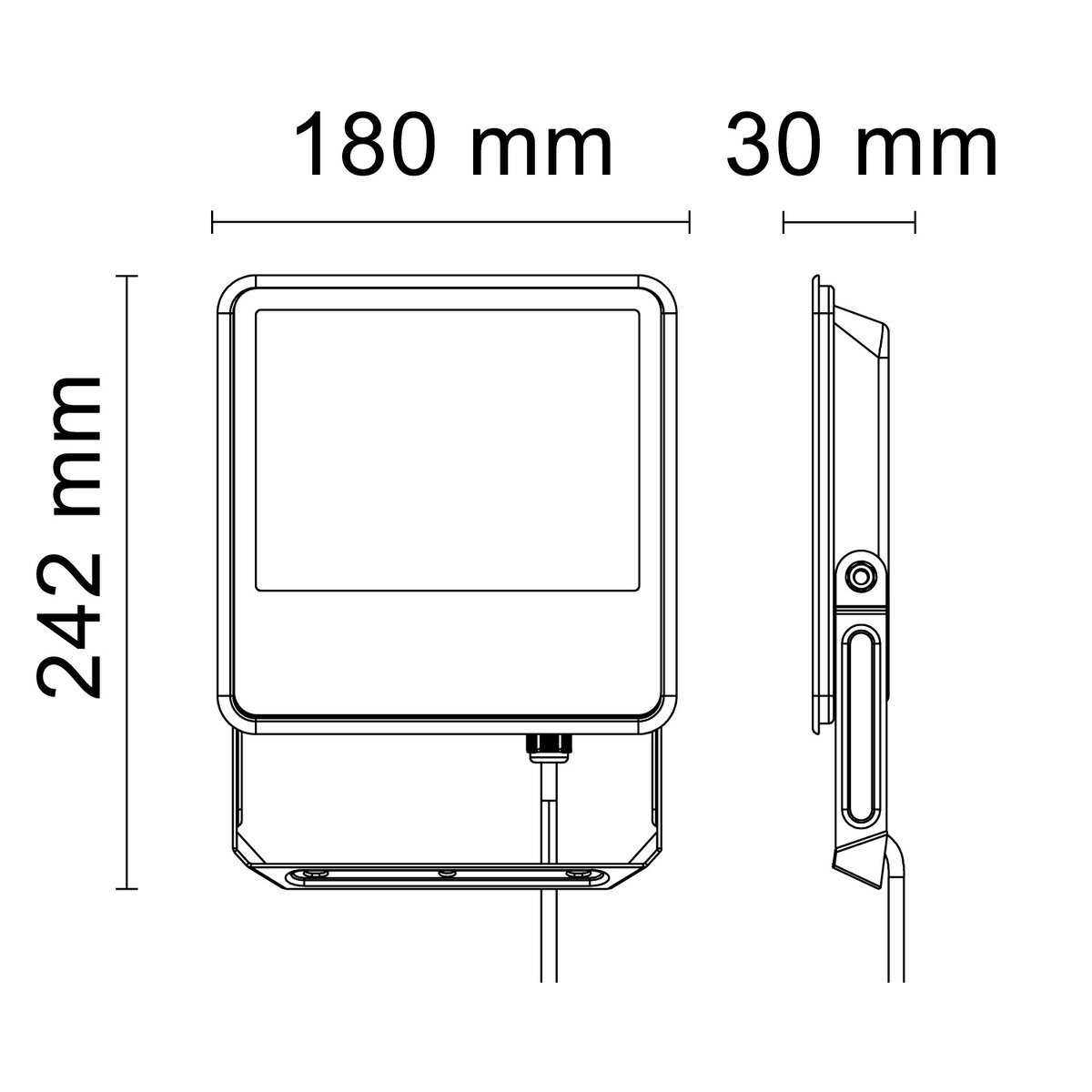 Faretto LED 50W Esterno Antracite Alta Luminosità 6000lm Orlando Botlighitng