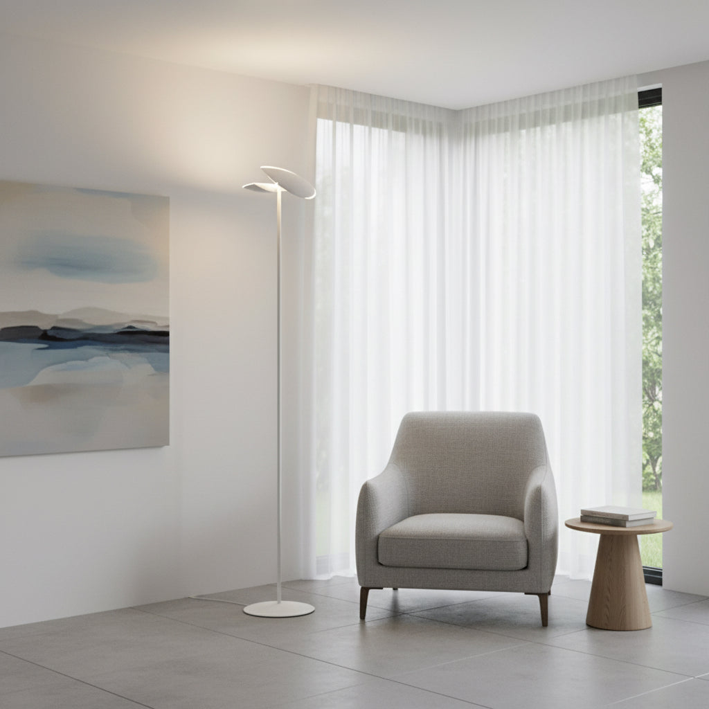 Piantana LED Dimmerabile Doppia Rotazione 28W Gea Luce GPIN01-GPIB01