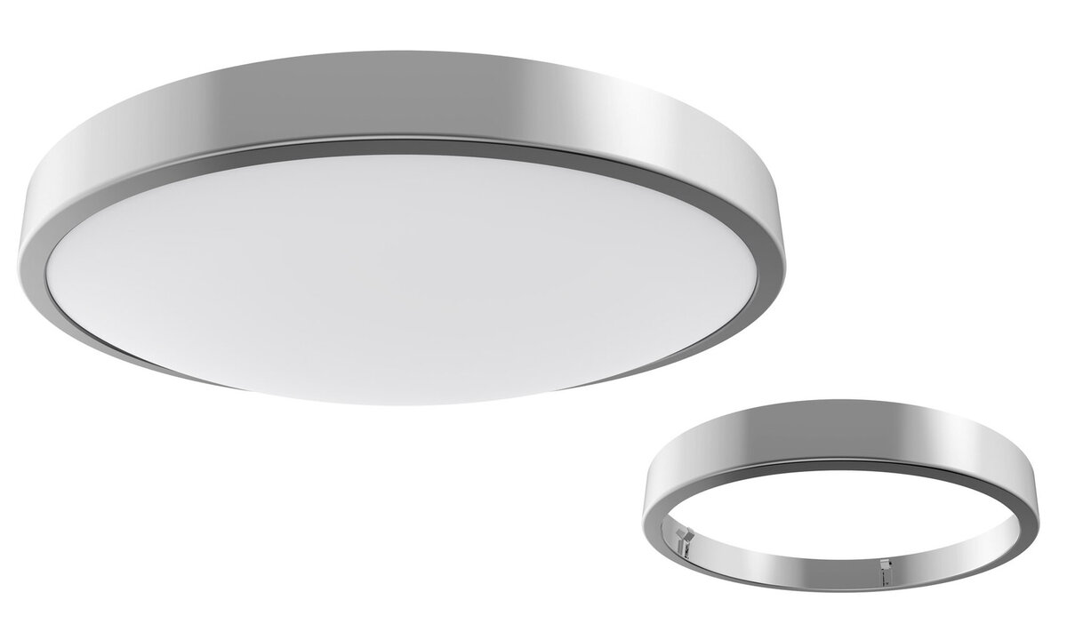Plafoniera LED Tonda IP44 Ø310, Ø360 o Ø410 mm con Anello Grigio Incluso – immagine prodotto