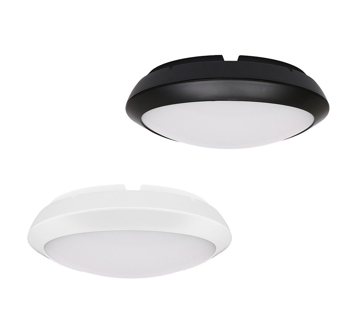 Plafoniera Ovale IP65 IK10 con Attacco E27, Policarbonato Anti-UV, Bianca o Nera – immagine prodotto