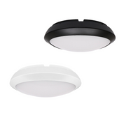 Plafoniera Ovale IP65 IK10 con Attacco E27, Policarbonato Anti-UV, Bianca o Nera – immagine prodotto