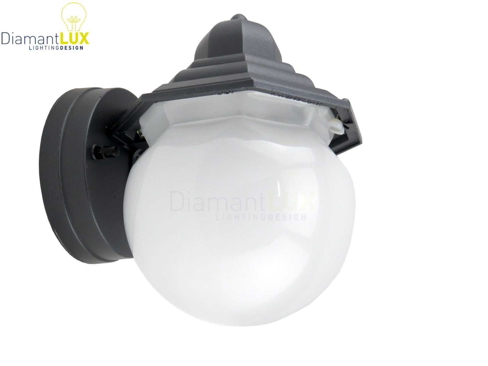 SURYA 24610 L4  mini lanterna lampada da parete applique per esterno in stile classico in alluminio vetro ambra