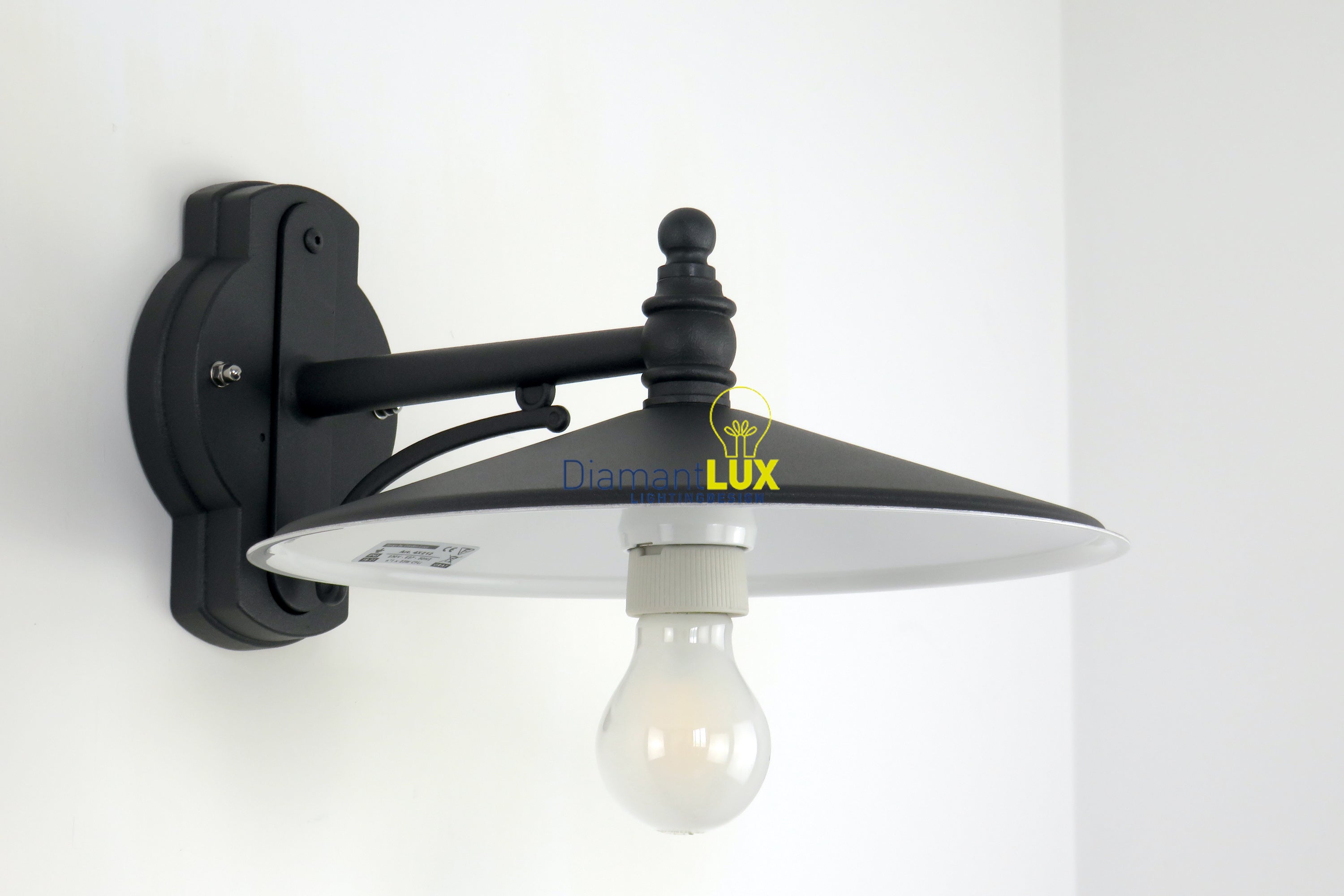 Applique Esterno Classica E27 Antracite IP23 - SURYA 4X210 LO