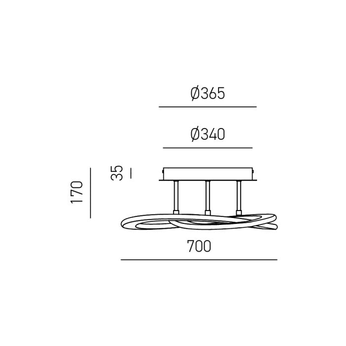 Plafoniera LED moderna bianco YARA P/G Gea Luce