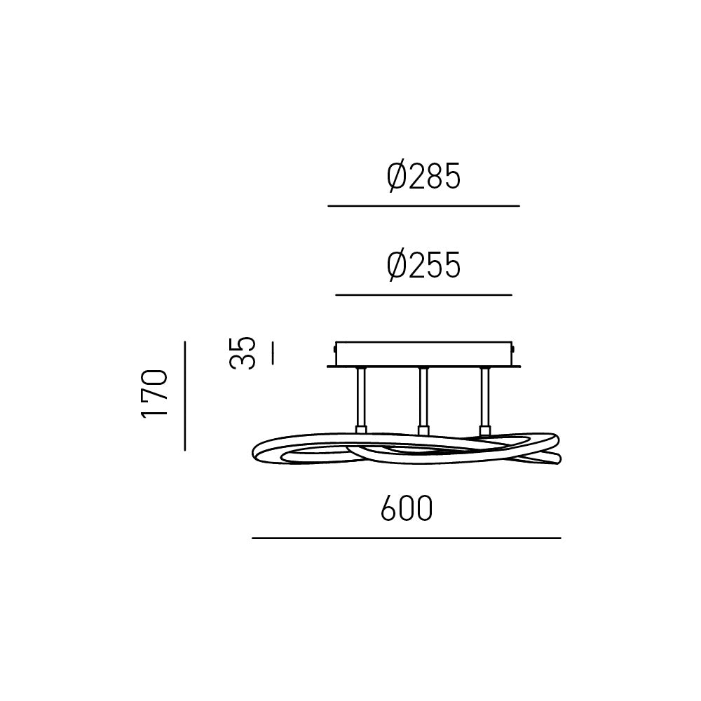 Plafoniera LED moderna bianco YARA P/M Gea Luce