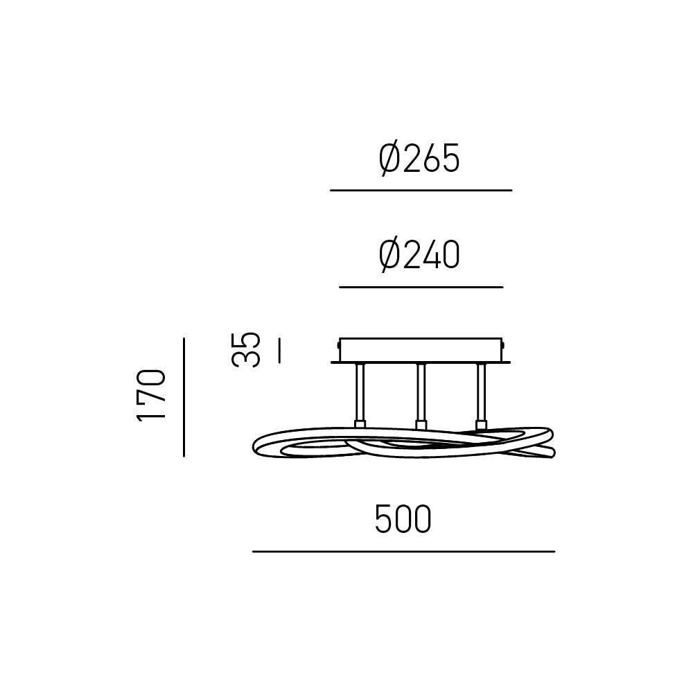 Plafoniera LED moderna bianco YARA P/P Gea Luce