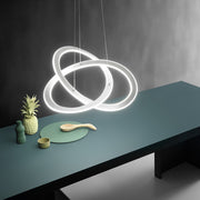 Lampadario a sospensione LED moderno bianco YARA S/P Gea Luce