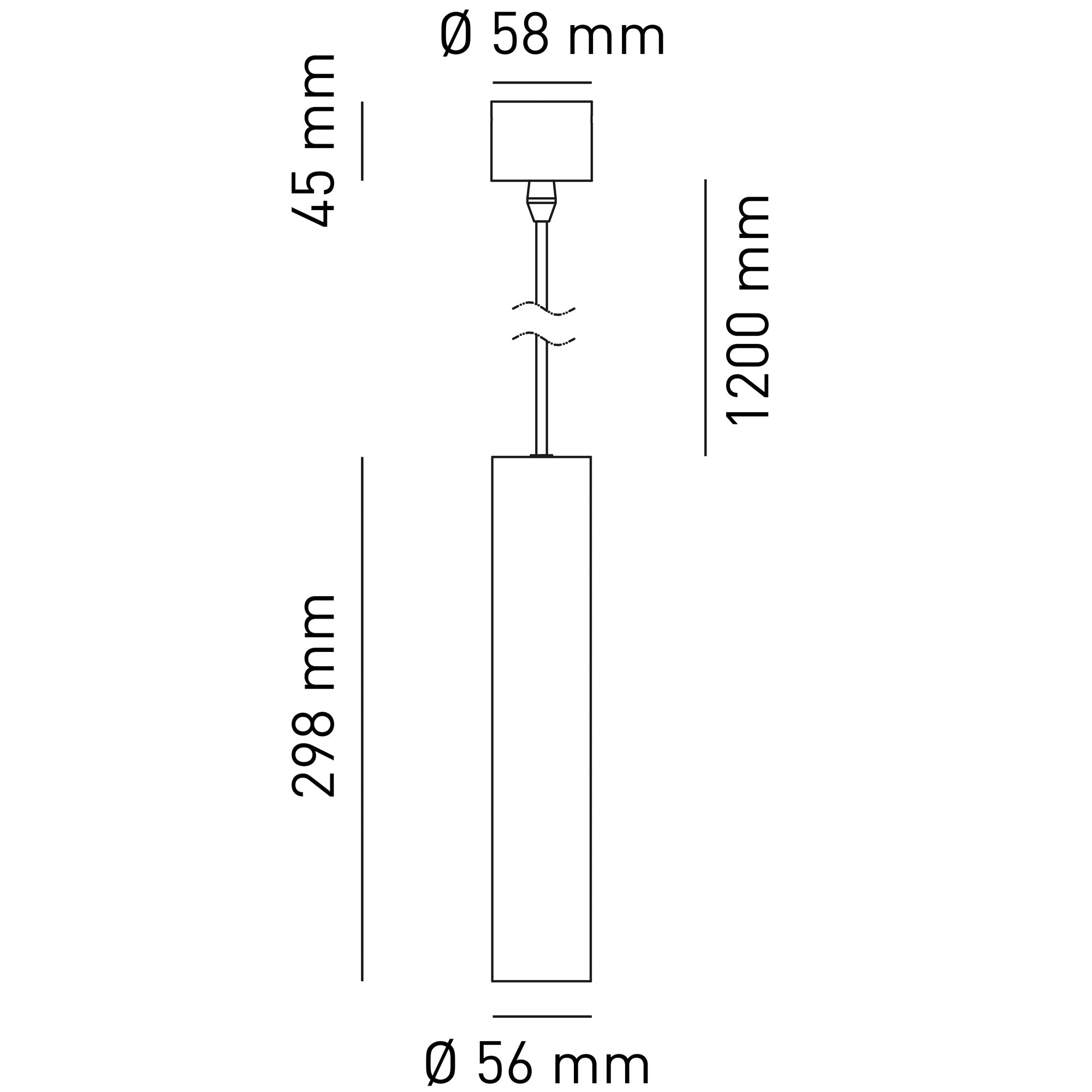 Lampada a sospensione cilindro LED GU10 Nero ZURIGO
