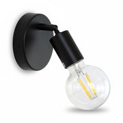 Faretto Spot E27 Orientabile da Parete Nero - Diamantlux ZOE